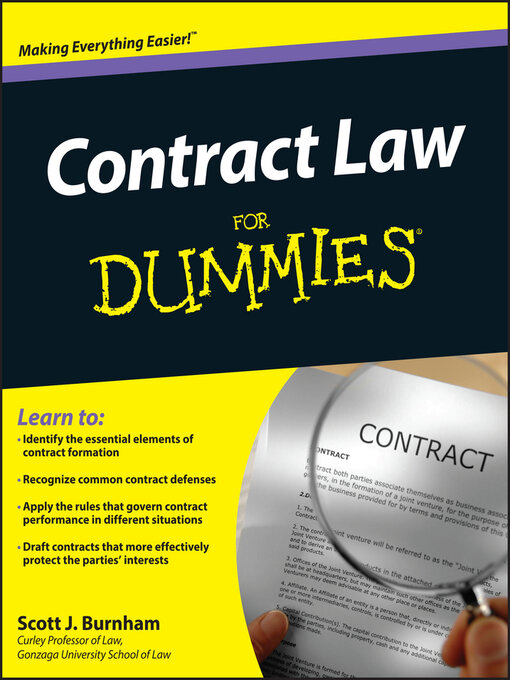 Title details for Contract Law For Dummies by Scott J. Burnham - Available